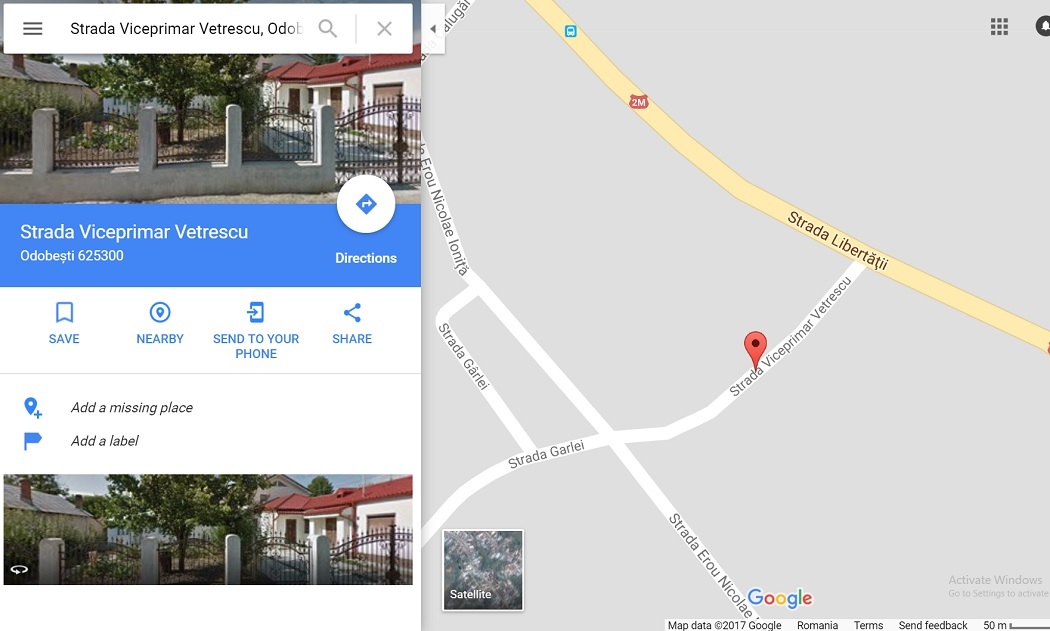 Strada Viceprimar Vetrescu există, cel puţin pe Google Maps