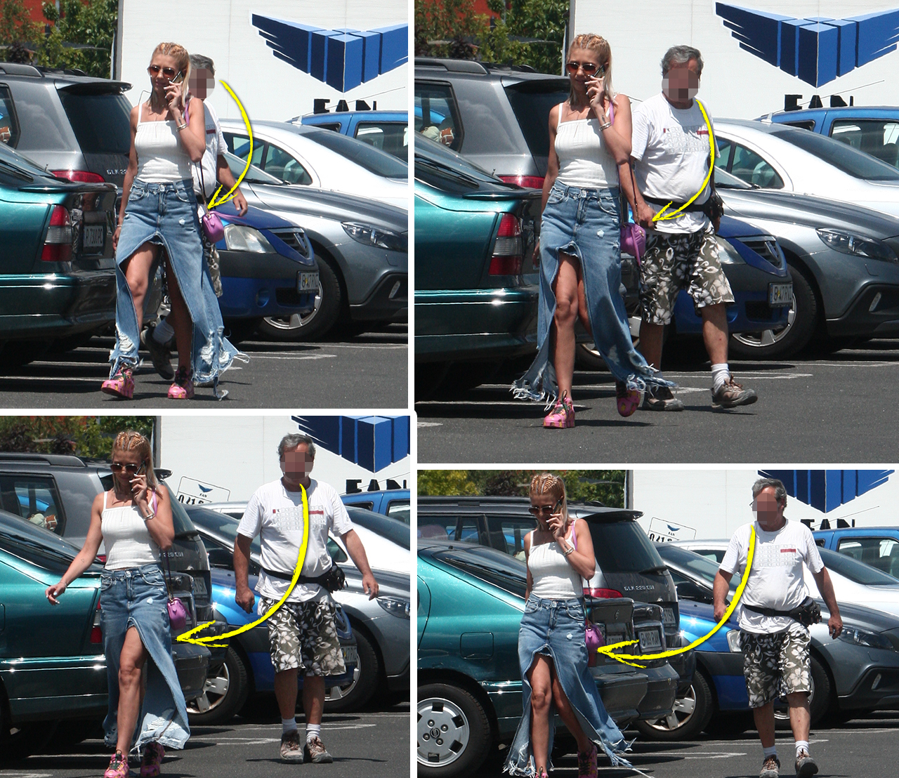 Domnul cu borseta i-a admirat îndelung posteriorul Alinei Eremia