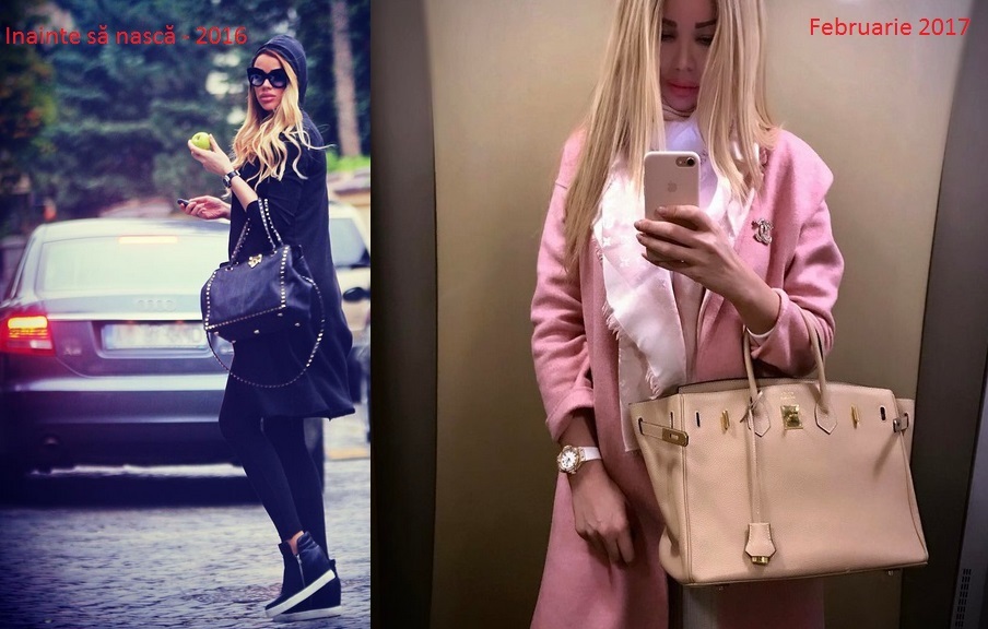 Bianca Drăguşanu îşi ascunde din nou abdomenul în spatele genţilor, ca pe vremea când era însărcinată cu Sofia