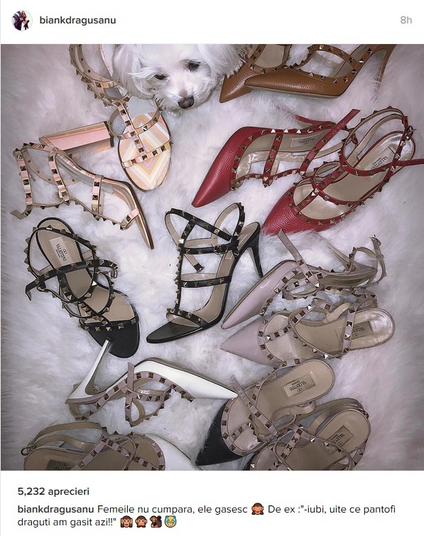 Cateva dintre perechile de pantofi ale Biancăi Drăguşanu