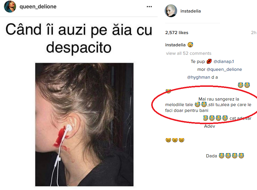 Delia, comentarii acide cu un fan 