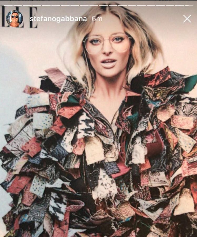 Stefano Gabbana a publicat pe contul său o fotografie cu Delia într-o ţinută Dolce & Gabbana
