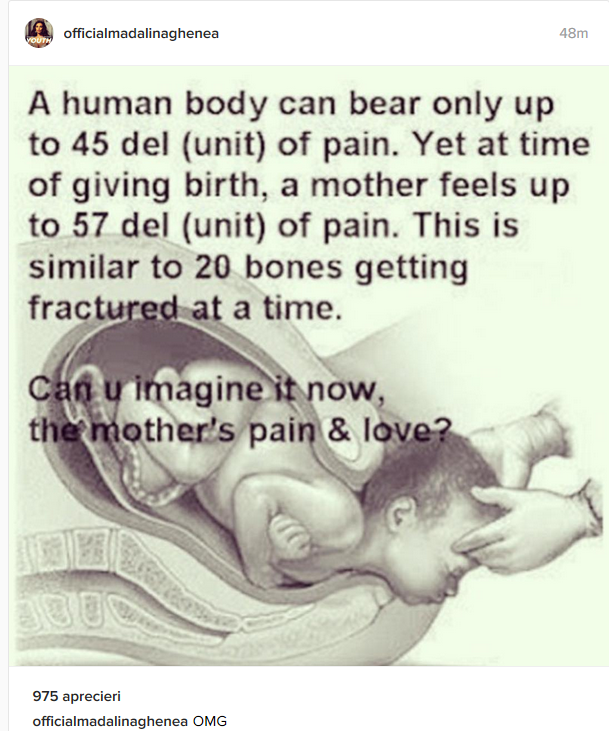 Mădălina Ghenea, speriată de momentul naşterii