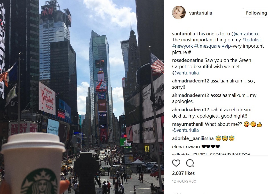 Iulia Vântur şi-a îndeplinit visul de a ajunge în New York