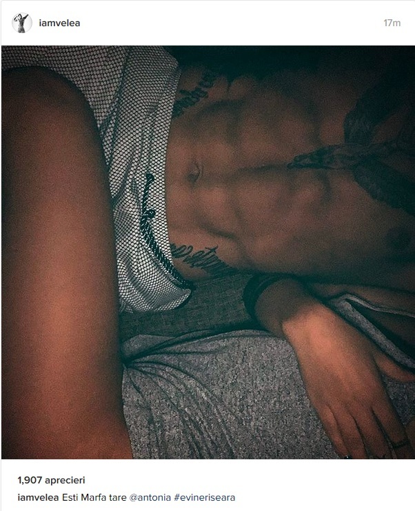 Alex Velea a pozat-o pe Antonia fără lenjerie intimă