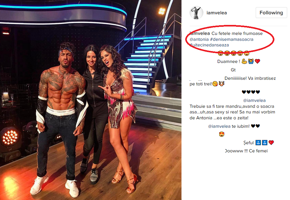 Alex Velea, împreună cu iubita şi mama soacră