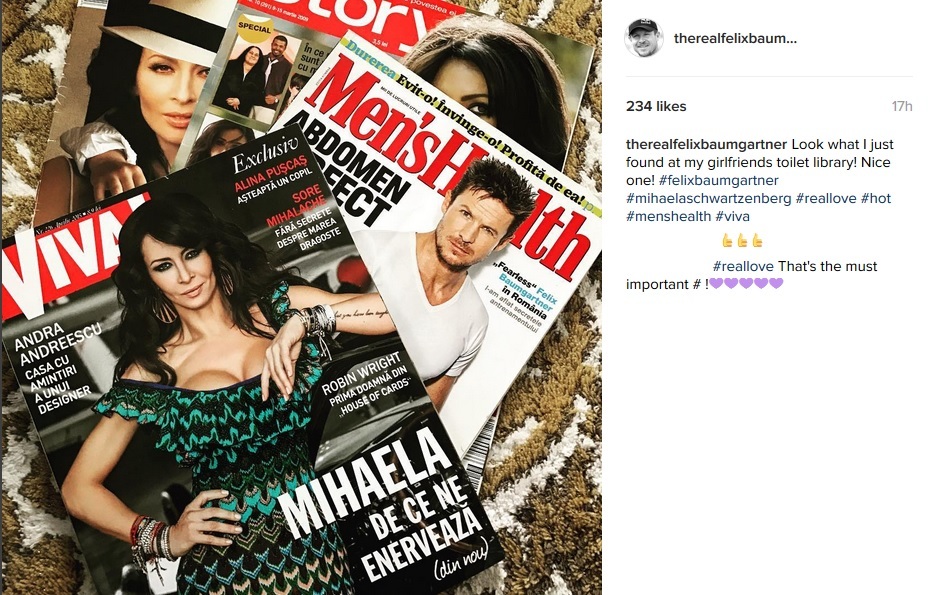 Felix Baumgartner a dat buzna în baia Mihaelei Rădulescu