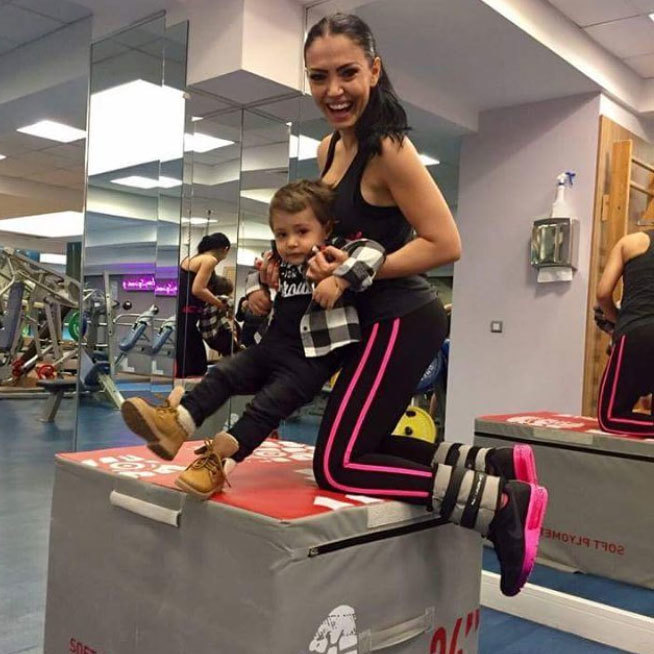 Micuţul David a făcut furori la sala de sport