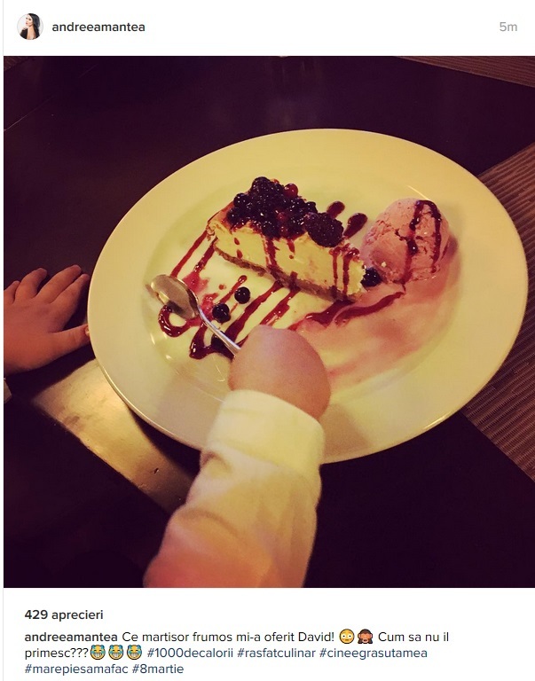 David a scos-o pe Andreea Mantea la o prăjitură de 8 Martie