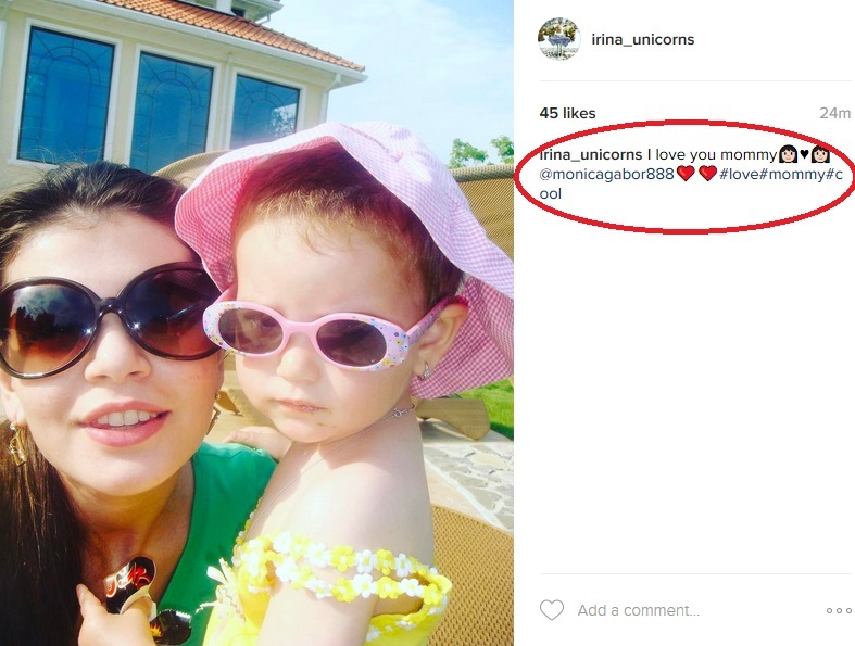 Irina Columbeanu, mesaj pentru mama ei, Monica Gabor