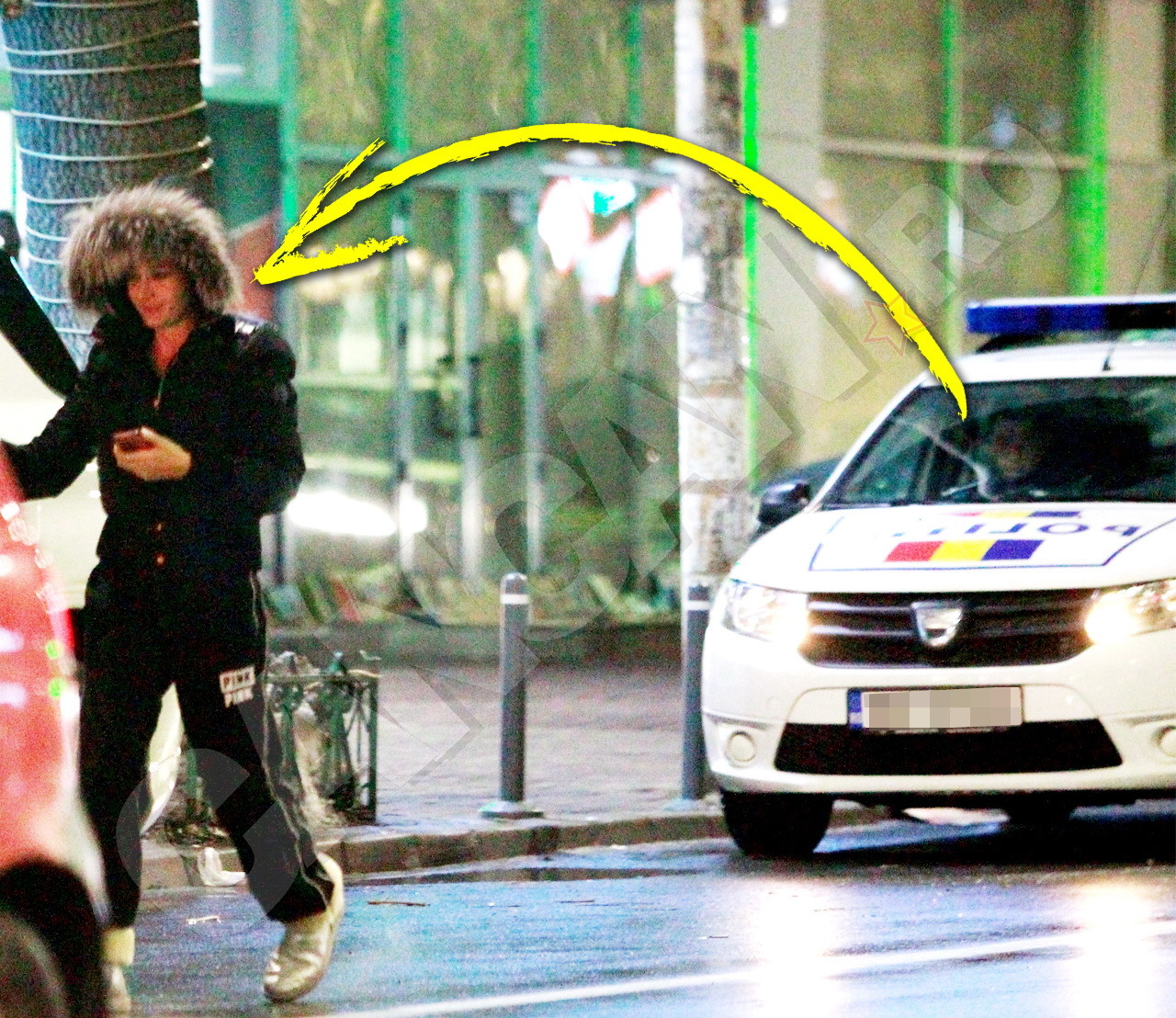 Poliţiştii au recunoscut-o pe EBA în timp ce făcea cumpărături.