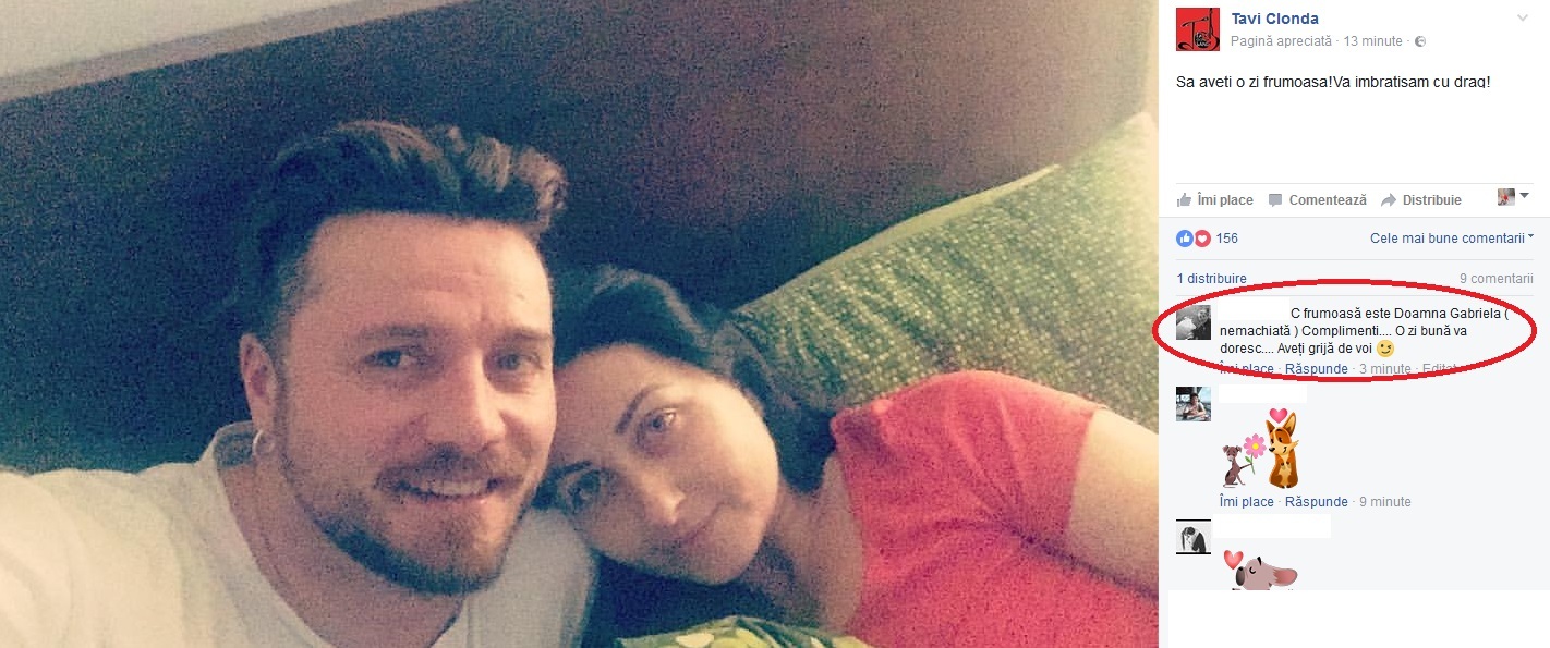 Tavi Clonda şi Gabriela Cristea s-au fotografiat în pat