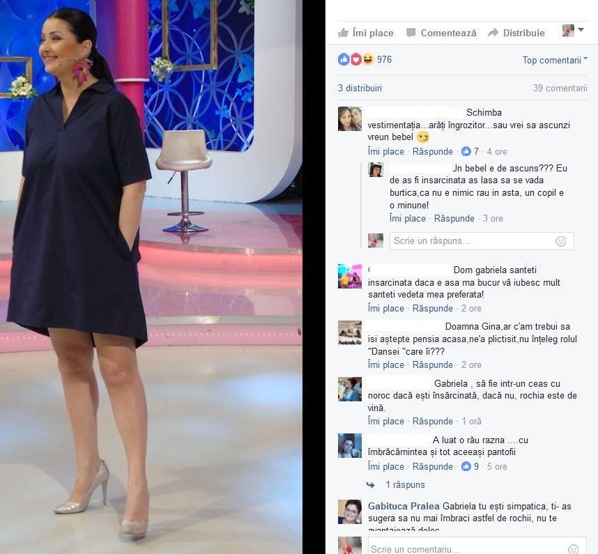 Prietenii virtuali susţin că prezentatoarea TV ar fi gravidă