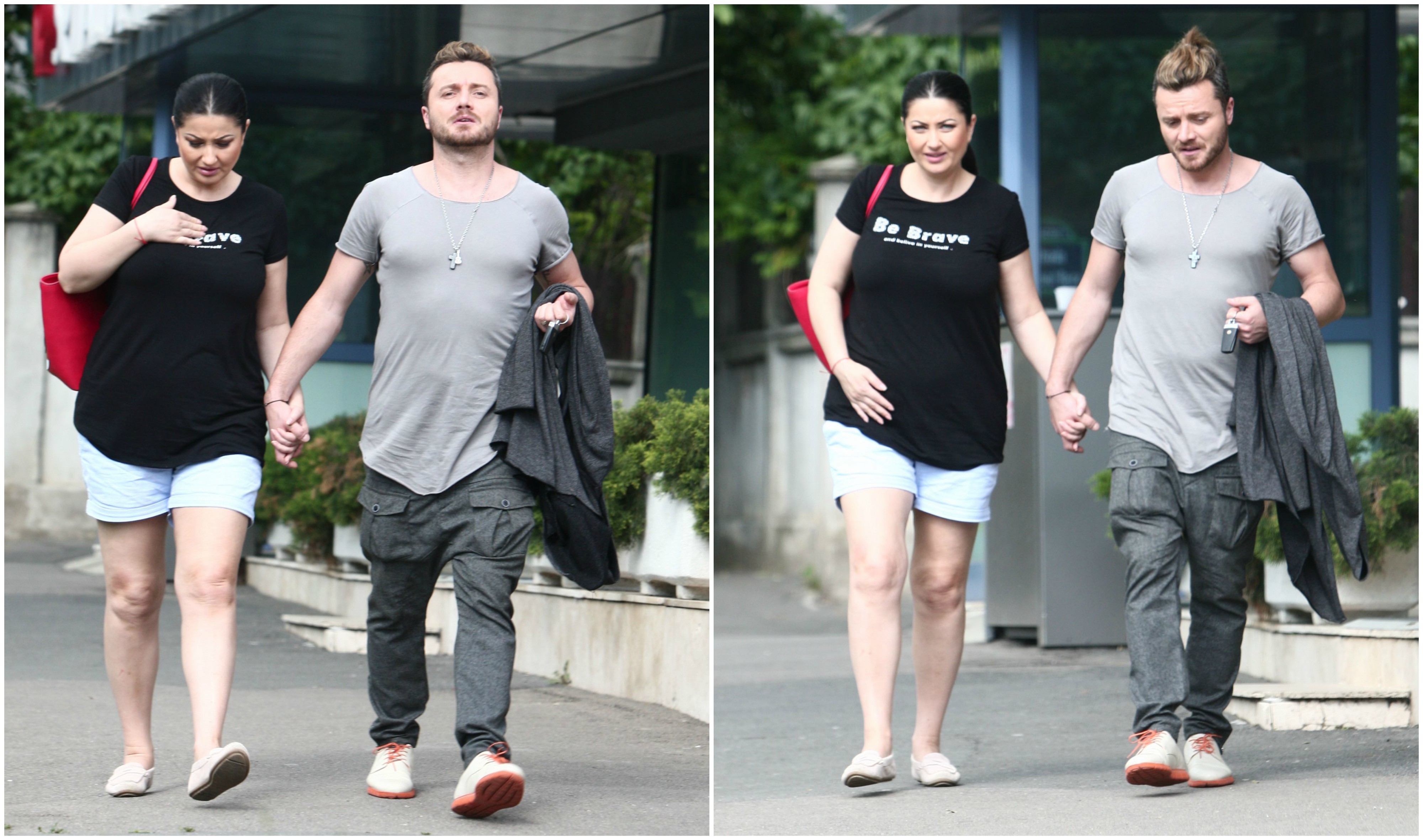 Gabriela Cristea a fost foarte panicată atunci când a ajuns în mare grabă la medic, pentru a verifica dacă bebeluşul este în regulă, iar alături i-a fost pas cu pas soţul ei, Tavi Clonda