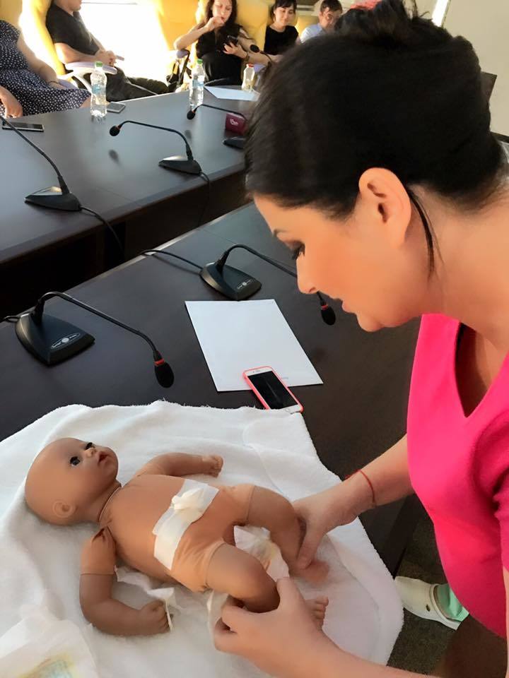 Gabriela Cristea se antrenează de zor pentru venirea pe lume a fetiţei ei