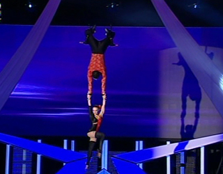 VIDEO Trupa Acromistyc si-a schimbat numarul de acrobatie pentru ...