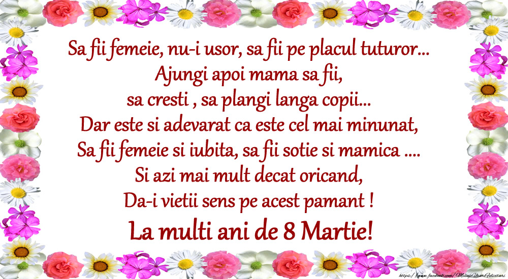 Felicitări 8 Martie 2018 Cele Mai Frumoase Felicitări Mesaje și