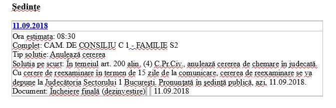 Decizia pe care a dat-o instanța nu a fost pe placul Roxanei
