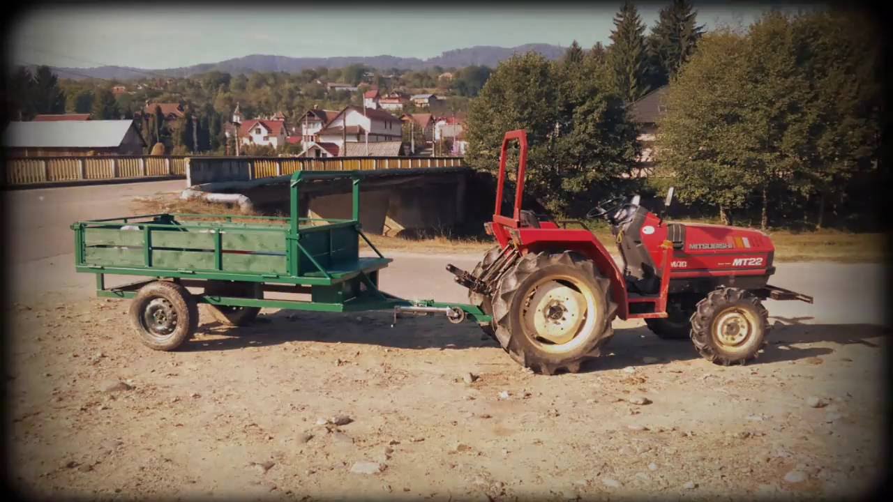 Bino Tractor cu roţi de cauciuc şi remorcă - Remorca de slăbire - Remorca de slăbire