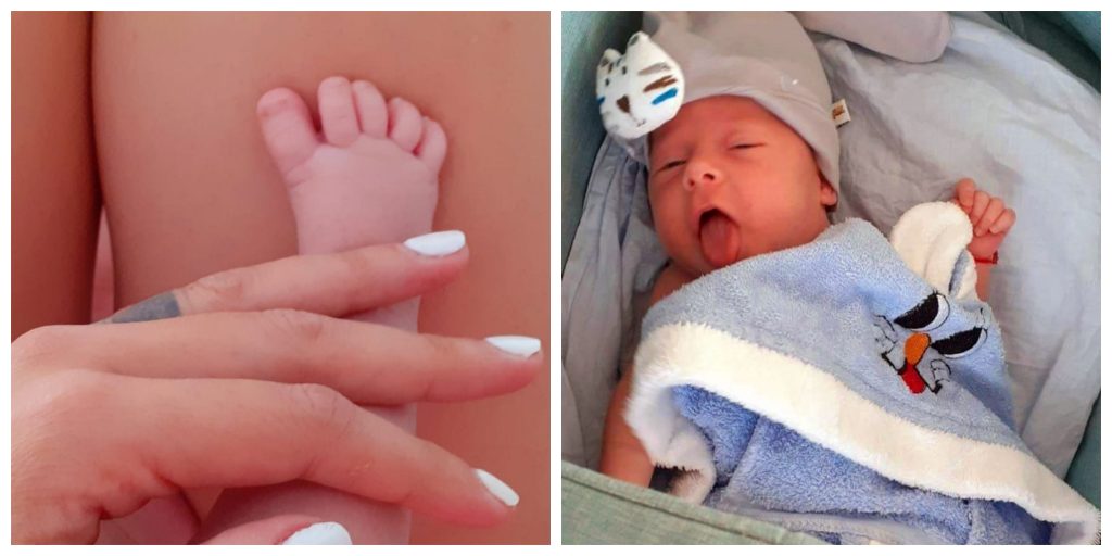Raluca Macovei a născut în mare secret, iar aceste două imagini se numără printre primele poze făcute publice cu bebelușul