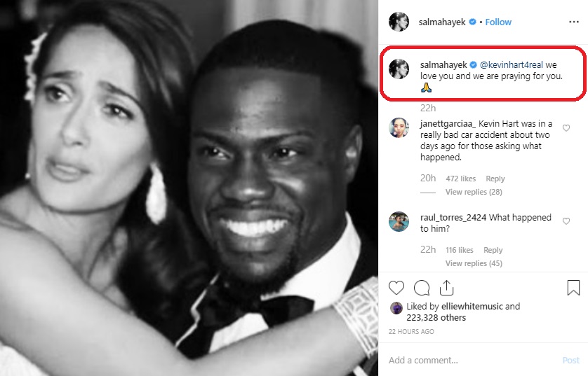 Salma Hayek și Kevin Hart © Instagram