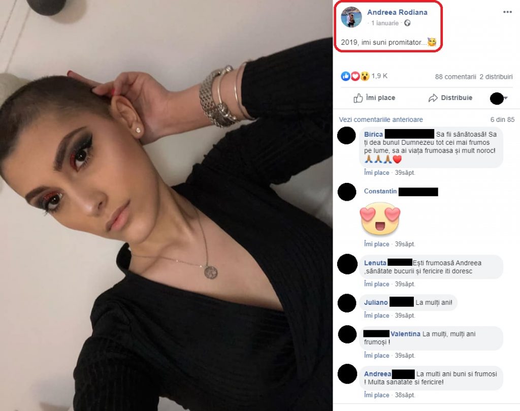 Andreea Rodiana Fumu a murit astăzi, după o luptă teribilă cu cancerul © Facebook