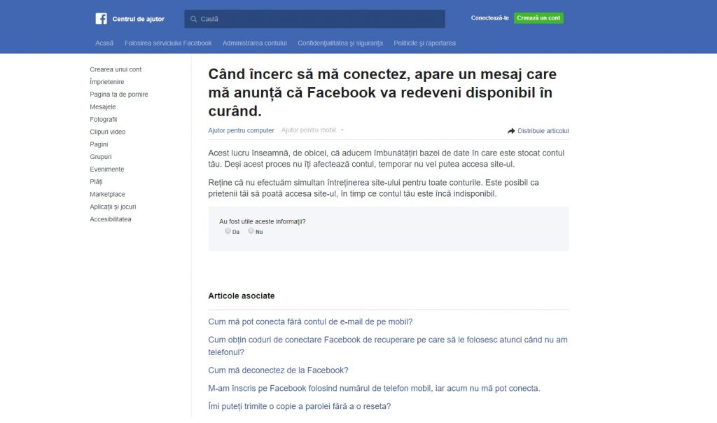Cea mai mare rețea de socializare din lume a picat în mai multe state de pe întreg mapamondul © Facebook