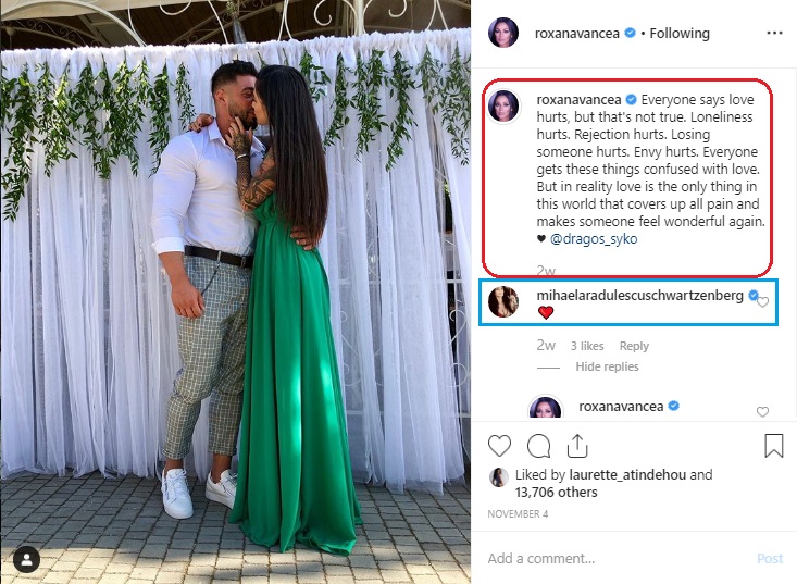 Roxana Vancea, declarație de iubire în limba engleză pentru partenerul ei, Dragoș Syko © Instagram
