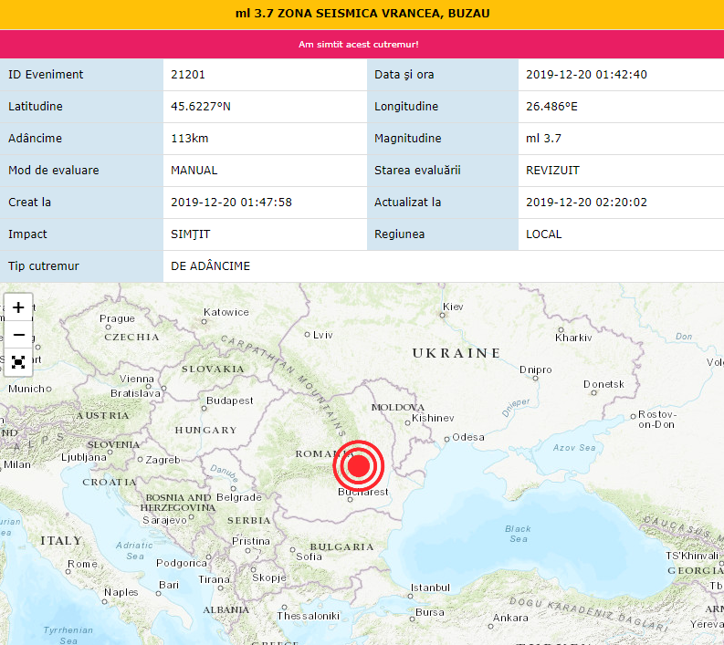 Cutremur Mare In Romania Azi Noapte La Ora 1 42 Lista Orașelor