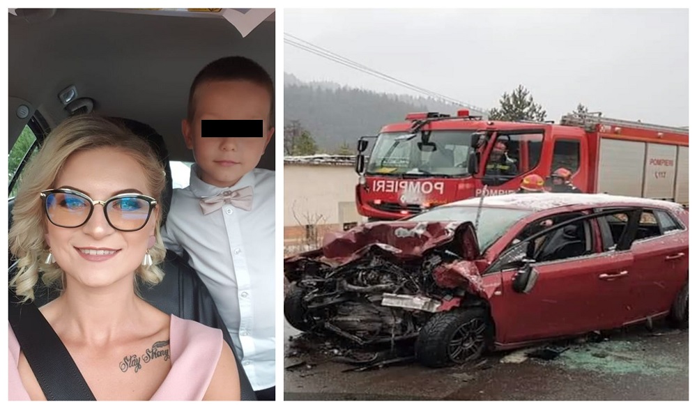 Accidentul în care Cristina Ciurcanu și băiețelul ei au murit s-a produs ieri dimineață, în jurul orei 07:50