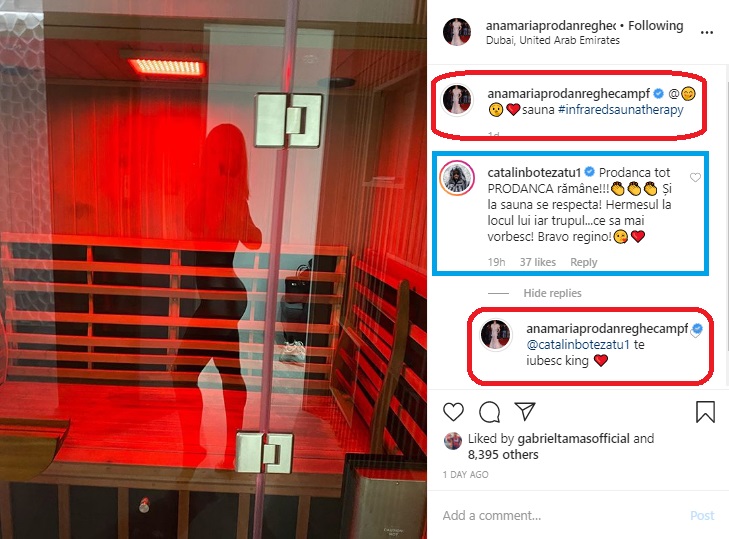 Anamaria Prodan s-a pozat complet dezbrăcată când a mers să facă saună © Instagram