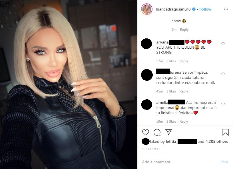 Aceasta este prima postare făcută de Bianca Drăgușanu după ce a semnat actele de divorț la notar împreună cu Alex Bodi © Instagram