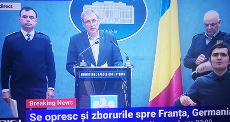 Imagine Stire Ministrul de Interne Vela: ”Se suspendă toate zborurile spre / către Germania și Franța!” Vezi pe ce durată VIDEO | 2review.ro