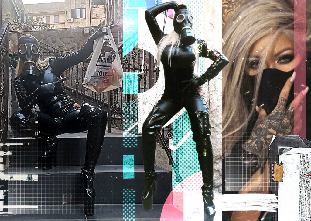 Imagine Stire „Înghițitoarea de flăcări” a ieșit din casă mulată în latex negru, cu masca de gaze pe față și… | 2review.ro