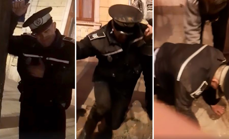 Imagine Stire „Ei ne protejează!” Polițist din Galați, filmat beat mangă, încercând să dea o amendă | 2review.ro