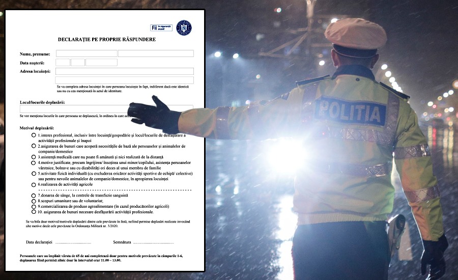 Imagine Stire Râzi cu lacrimi! Ce a scris un bărbat din Piatra Neamț în declarația pe propria răspundere, la motivul deplasării. “Amor cu…” | 2review.ro