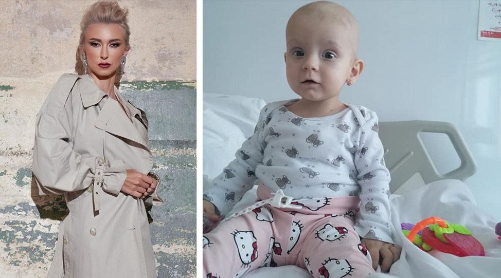 Imagine Stire Andreea Bălan, mărturisire tristă: “Haideți să o ajutăm pe Elena”. Micuța de 9 luni a fost diagnosticată cu un tip rar de cancer | 2review.ro