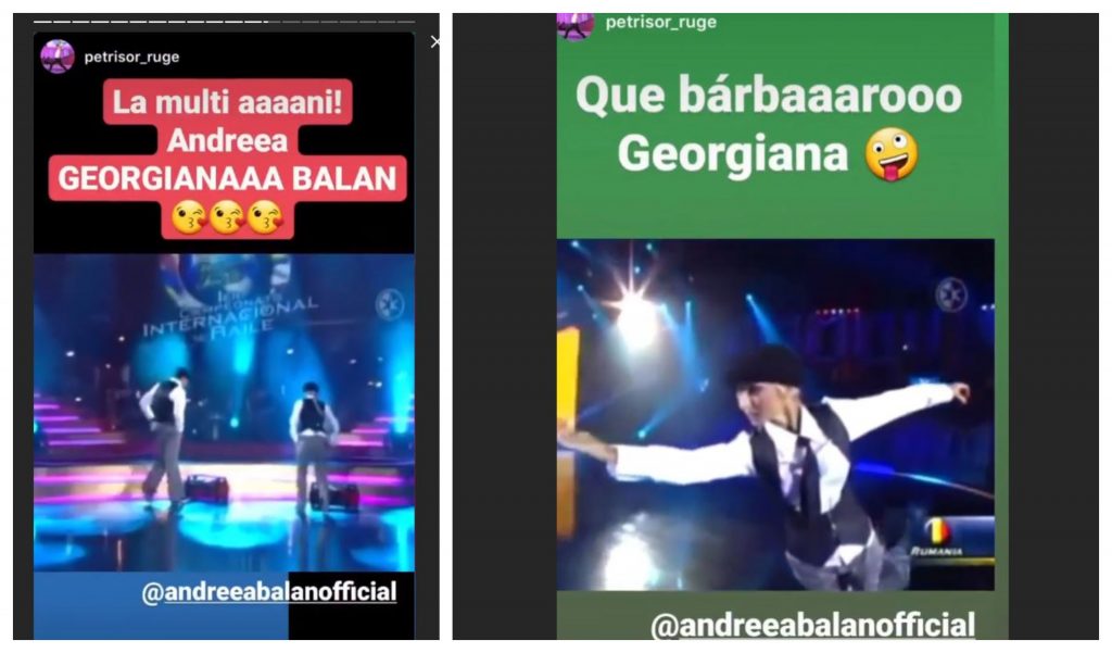 Petrișor Ruge, urare superbă pentru Andreea Bălan de ziua onomastică © Instagram Stories