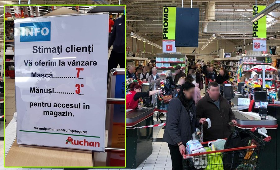 Imagine Stire Scandalos! „Taxă” de 10 lei de intrare în supermarket-ul Auchan din Timișoara | 2review.ro