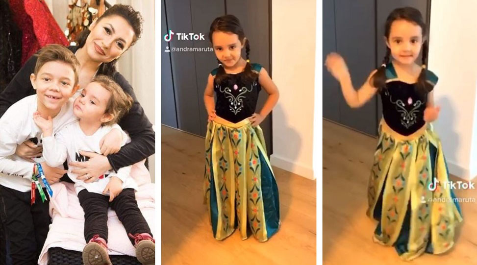 Imagine Stire Eva Măruță, prințesa TikTok-ului în România! Filmarea cu dansul fiicei Andrei a devenit virală | 2review.ro