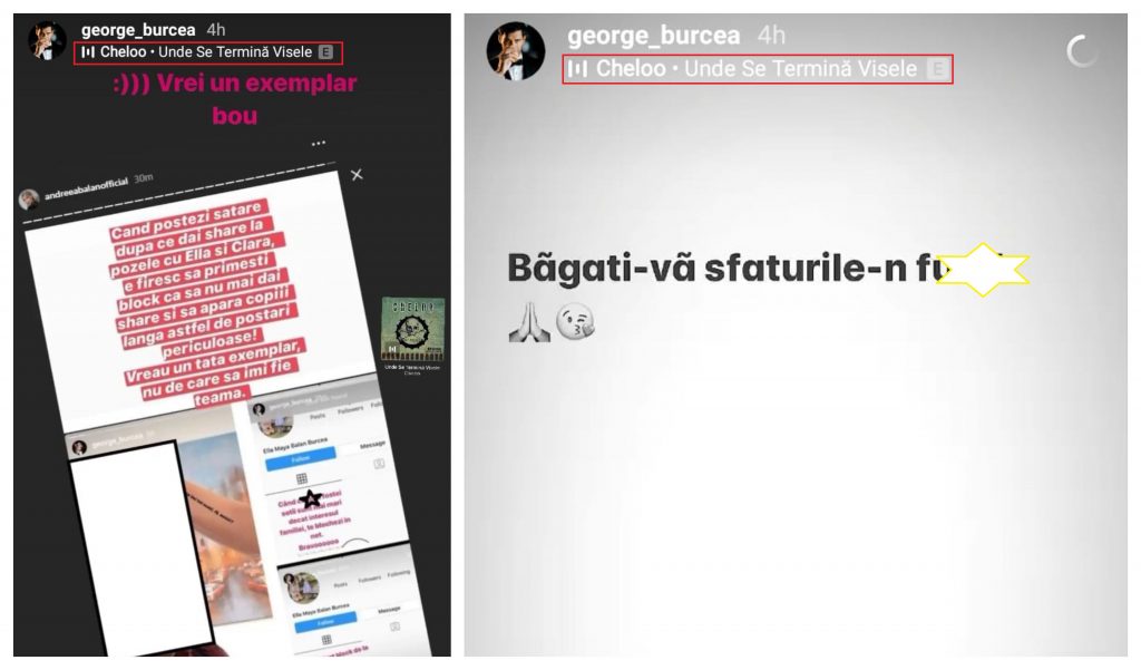 George Burcea, declarații virulente pe una dintre melodiile lui Chello © Instagram Stories