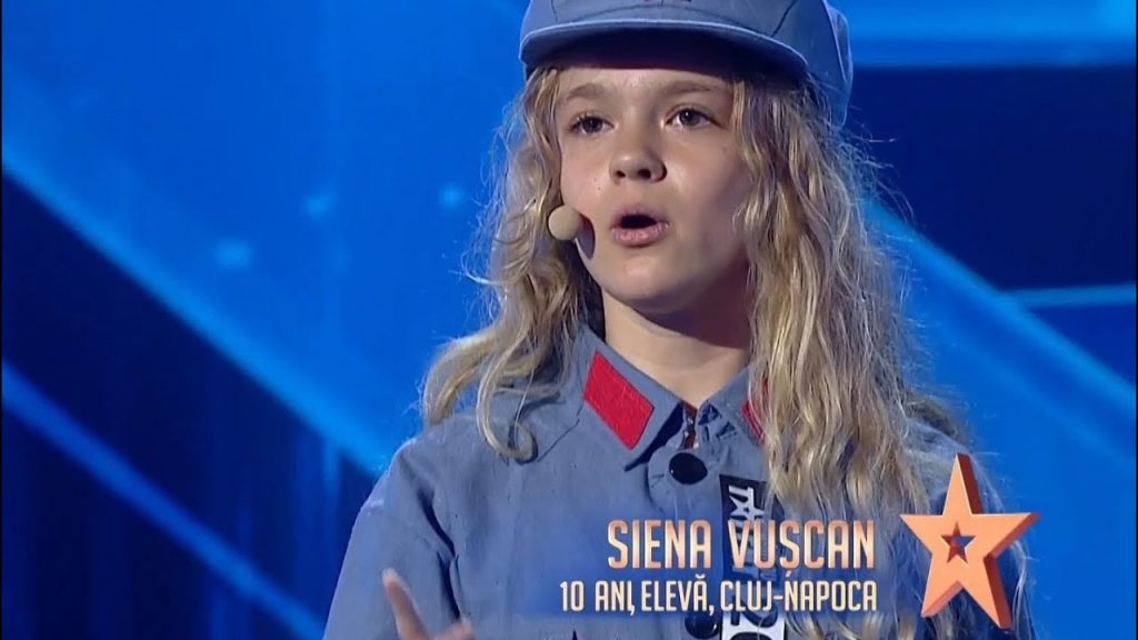 Imagine Stire Cine este, de fapt, Siena Vușcan, fetița de 10 ani care a uimit întreaga Românie azi-noapte și a luat Golden Buzz la Românii au Talent | 2review.ro