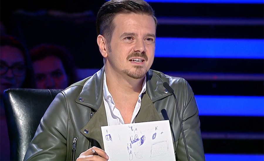Imagine Stire Am aflat ce scrie, de fapt, Mihai Petre pe foaia lui în timp ce jurizează Românii au Talent. Prima imagine cu hârtia juratului Pro TV | 2review.ro