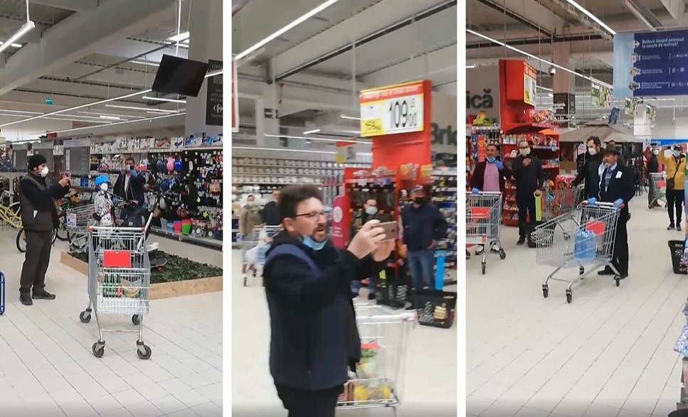 Imagine Stire Piele de găină! Clienții dintr-un supermarket au cântat “Hristos a Înviat” în timp ce stăteau la coadă. În ce oraș din România s-a întâmplat | VIDEO | 2review.ro