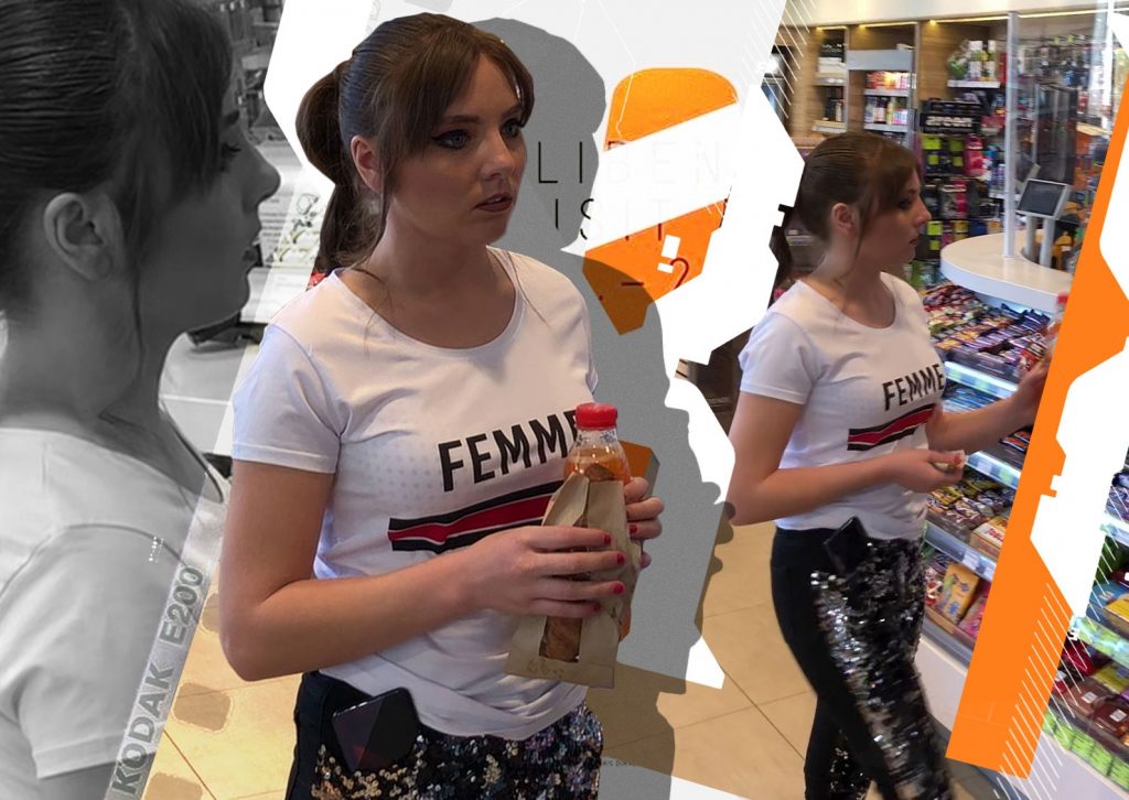 Imagine Stire Cum am filmat-o pe Vulpița la shopping în… benzinărie. În pantaloni cu sclipici, machiată ca la Acces Direct, cu o coafură Star Wars și… | 2review.ro