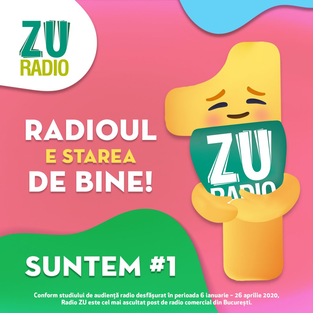 Radio ZU este radioul comercial NUMĂRUL 1 în București și în 2020