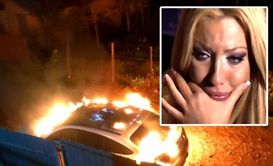 Imagine Stire Mercedesul Loredanei Chivu, incendiat în satul Bizighești de o nevastă înșelată! Filmul evenimentelor bate orice scenariu de Oscar | 2review.ro