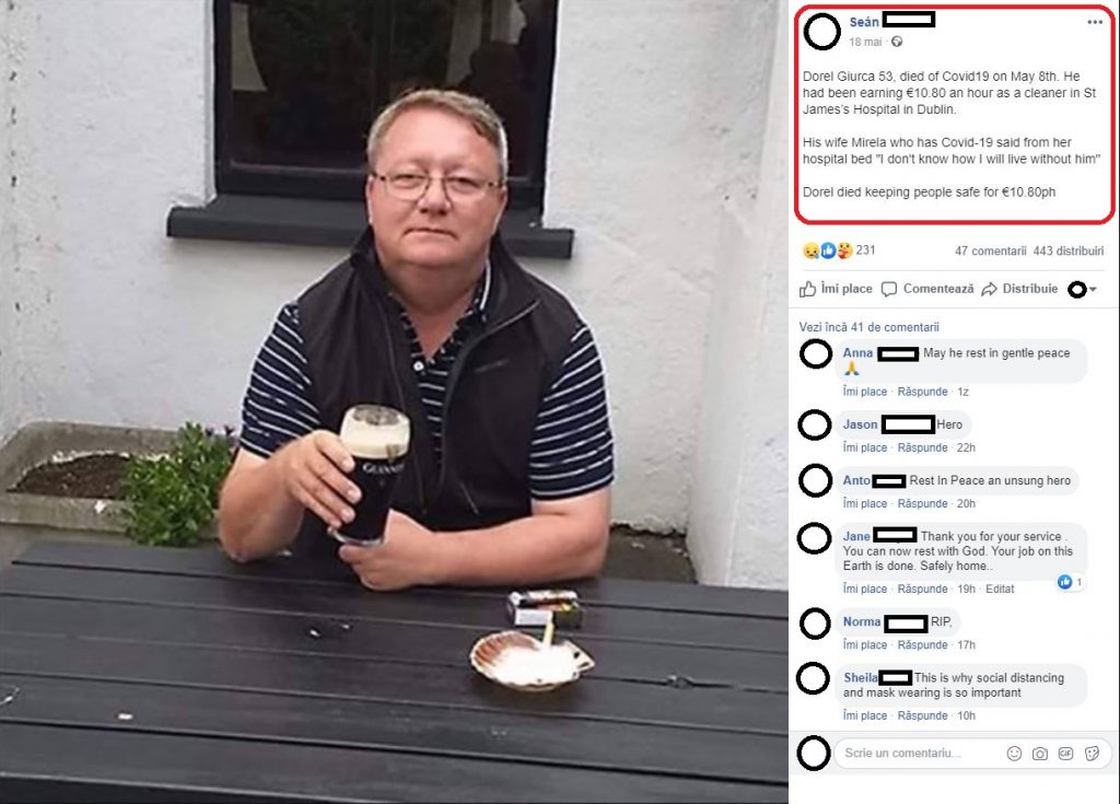 Rudele și apropiații lui Dorel Giurca sunt devastați de vestea primită și regretă că nu îl pot conduce pe ultimul drum din cauza restricțiilor în plină epidemie de coronavirus © Facebook 