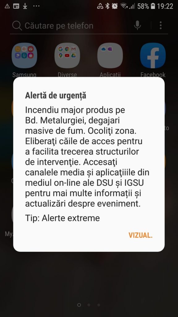 Autoritățile au evaluat pericolul de toxicitate și a fost trimisă o avertizare Ro-Alert.