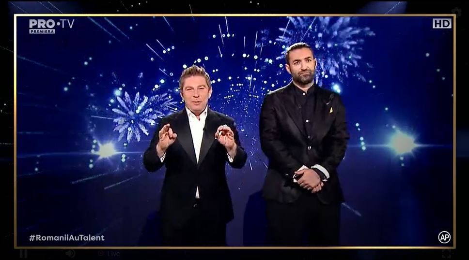 Pavel Bartoș și Smiley, în cadrul finalei “Românii au talent” 2020 © Pro TV
